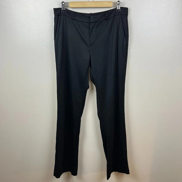 Ralph Lauren Black Label Wool Trouser Pants Womens 8 Black Career Work Straight - Picture 1 of 12
